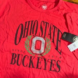 47 Brand Ohio State Buckeyes Men 3XL Red T-Shirt NCAA Graphic Tee NPITCH47-OHI